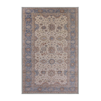 Tapis oriental brun / beige / bleu Arushad