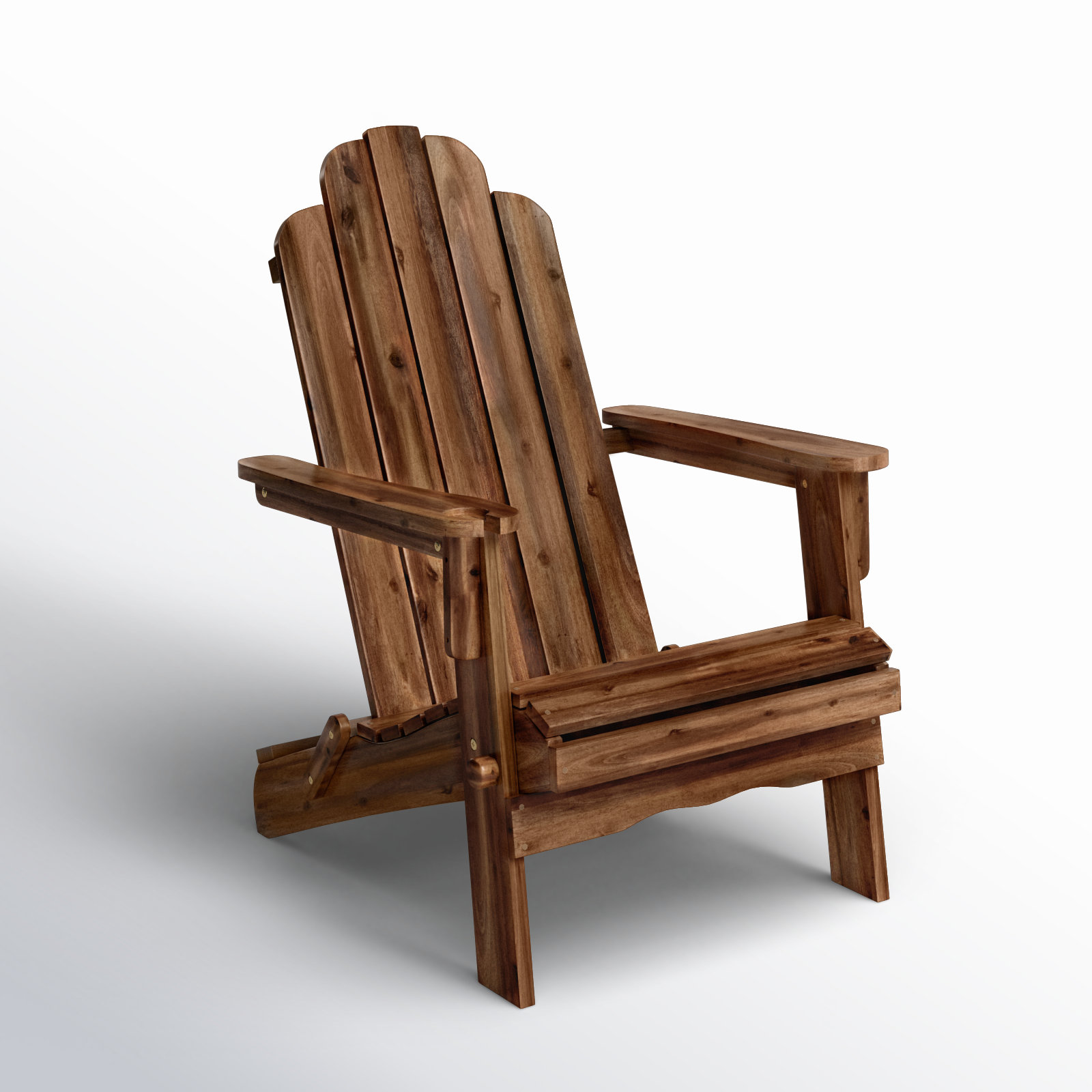 Blackwell Acacia Foldable Outdoor Adirondack Chair, Dark Brown