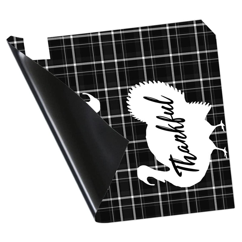 Couvercle de boîte aux lettres magnétique Thanksgiving Home, H 5 po x l 20 po, Noir et blanc