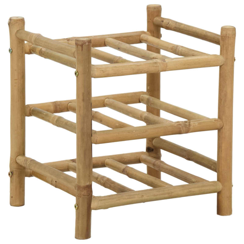 Open Shelving Wine Bottle Rack Natural, 36cm H x 32.5cm W x 29.5cm D