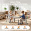 Ensemble de table et de chaises à hauteur réglable pour enfants avec surface facile à nettoyer, naturel-952327319-952327321