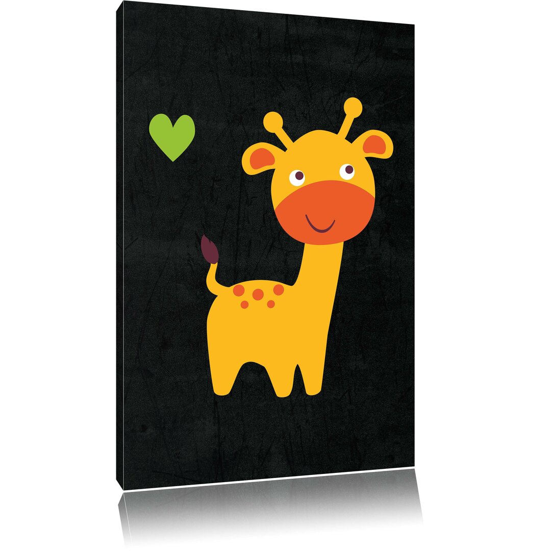 Leinwandbild Niedliche Giraffe