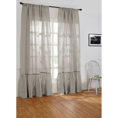 Caprisa Linen Semi Sheer Curtain Single Panel