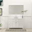 Ensemble de meuble-lavabo simple 48 po avec plateau en bois massif-130019152