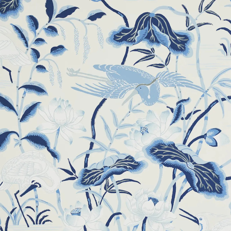 Lotus Garden Wallpaper, Porcelain