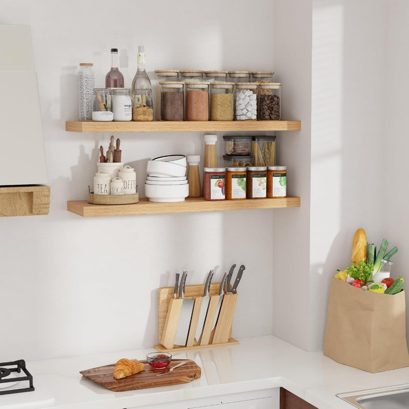 3.8 cm H x 90 cm W Floating Shelf Bookcase