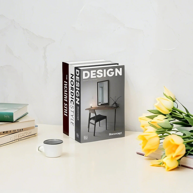 3-Piece Nordic Moods Coffee Table Book, Scandinavian Coffee Table Book Decor for Modern Home, Cafe, Party and Staged Interiors