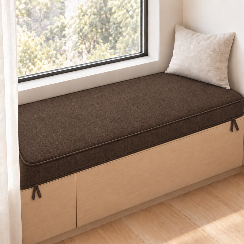 Coussin de siège de patio 3 po H 3 po, 24 x 39 pouces, Dark Brown