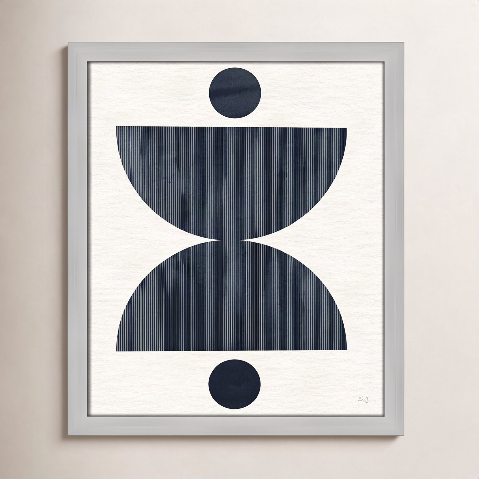Eclipse II Print by Susan Jill, Matte Silver Framed, 15" H x 13" W x 0.75" D