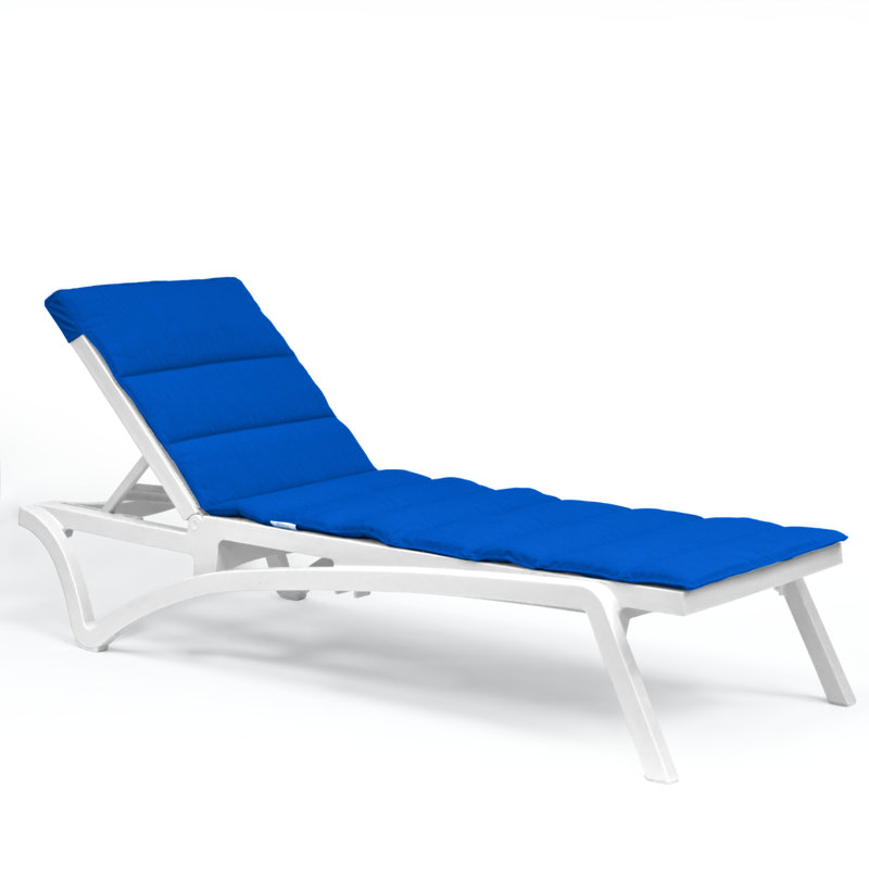 Coussin de chaise longue d'extérieur Tali Sunbrella®, Toile Sunbrella® bleu pacifique