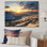«Sunset Wind Turbines Mountain View III - Wind Turbines», art mural