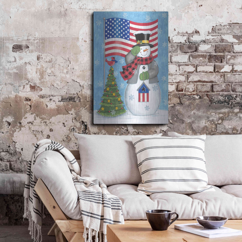 «Patriotic Snowman» par Deb Strain, H 36 po x l 24 po