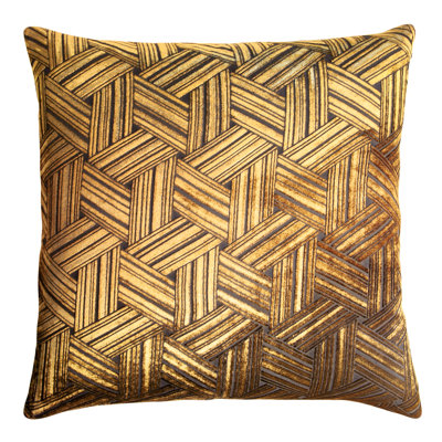 Entwined Square Velvet Pillow Cover & Insert