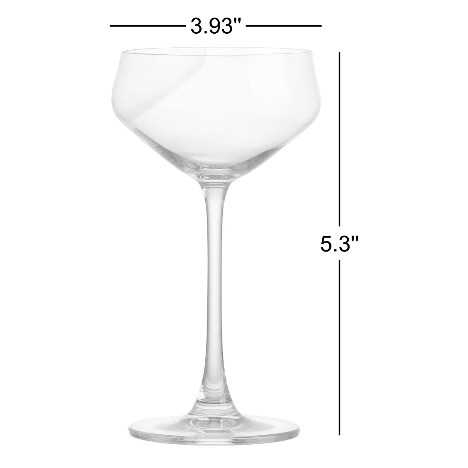 Amelia Crystal Coupe Glass, Peach