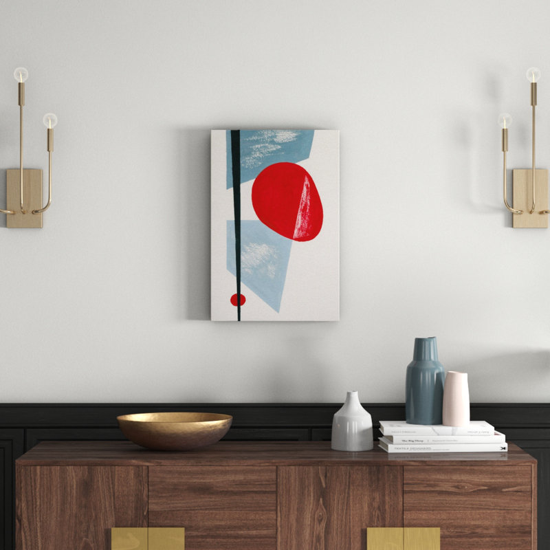 Red Spot - Wrapped Canvas Painting, 61cm H x 41cm W