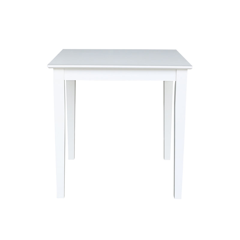 Calumet Heimann Solid Wood Dining Table, 30" H x 30" L x 30" W, White
