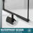34'' W x 58'' H Frameless Tub Shower Door with 5/16'' Clear Glass Bathtub Door-101837363