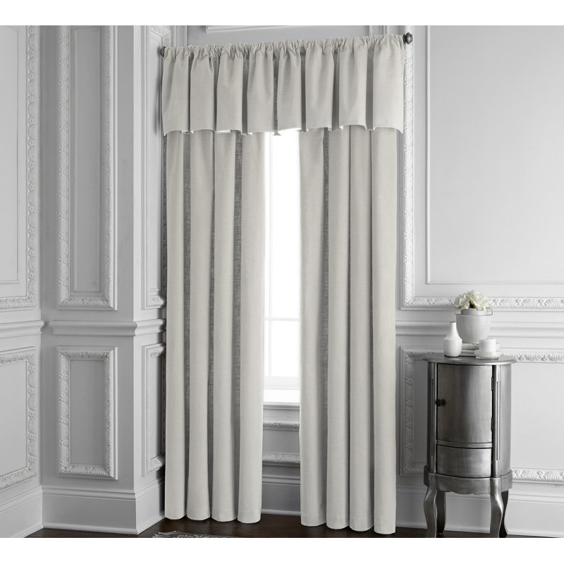 Alia Velvet Solid Color Room Darkening Rod Pocket Single Curtain Panel, 50" W x 84" L, Ivory