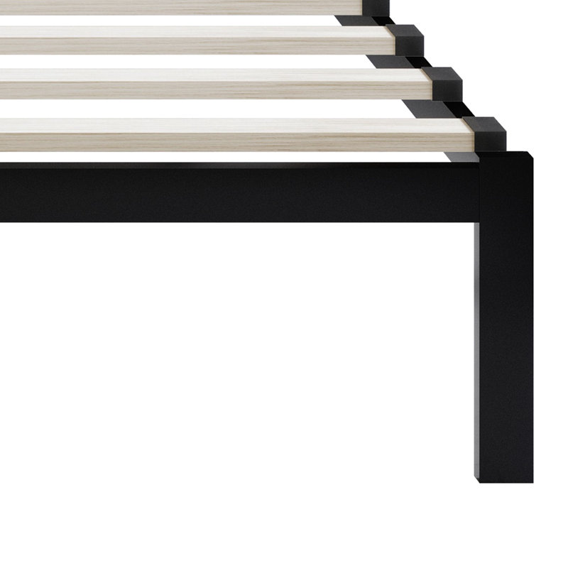 Adylan Metal Platform Bed, Twin, Black