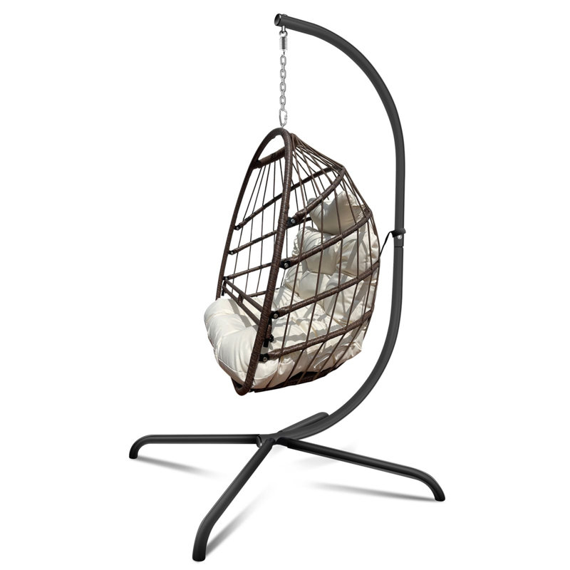 Skye Porch Swing, Brown/Beige, Light Beige