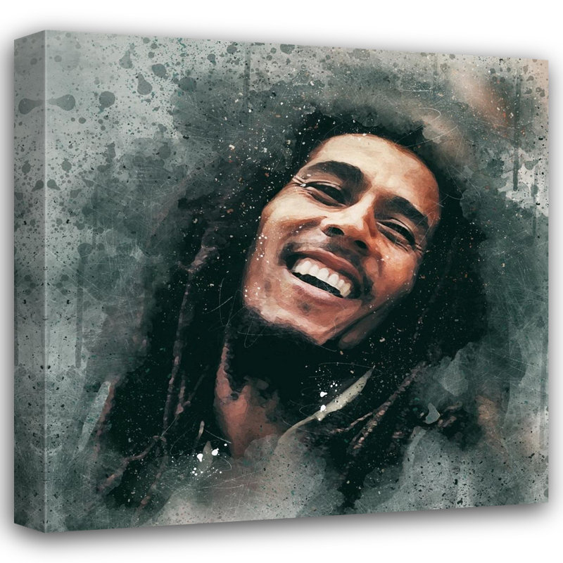 «Bob Marley Watercolor» par Stephen Chambers - photographie sur toile tendue, H 30 po x l 30 po x P 1,5 po