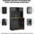  72" Tall Bar Cabinet with Fridge Space, Fluted Coffee Liquor Hutch Cabinet with Storage, Tall Home Bar with LED Light & Power Outlet for Kitchen Dining Room or Living Area