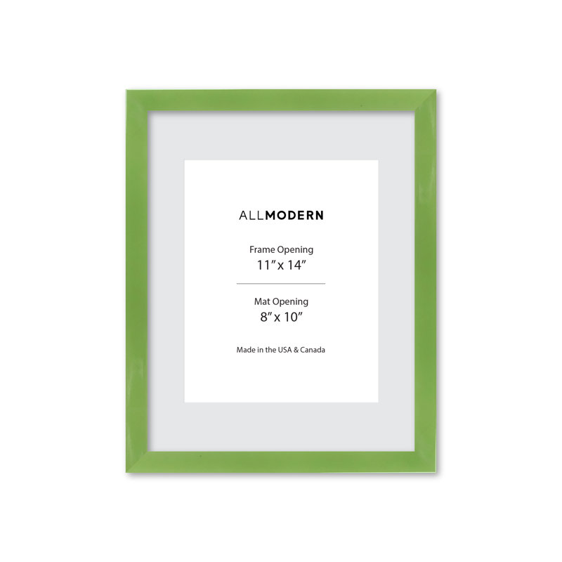 Cadre photo en bois massif Williston, L 12,75 po x H 15,75 po, Lime fraîche, Oui