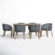 Bowery 67'' Rectangular 6 - Person Outdoor Dining Set with Cushions