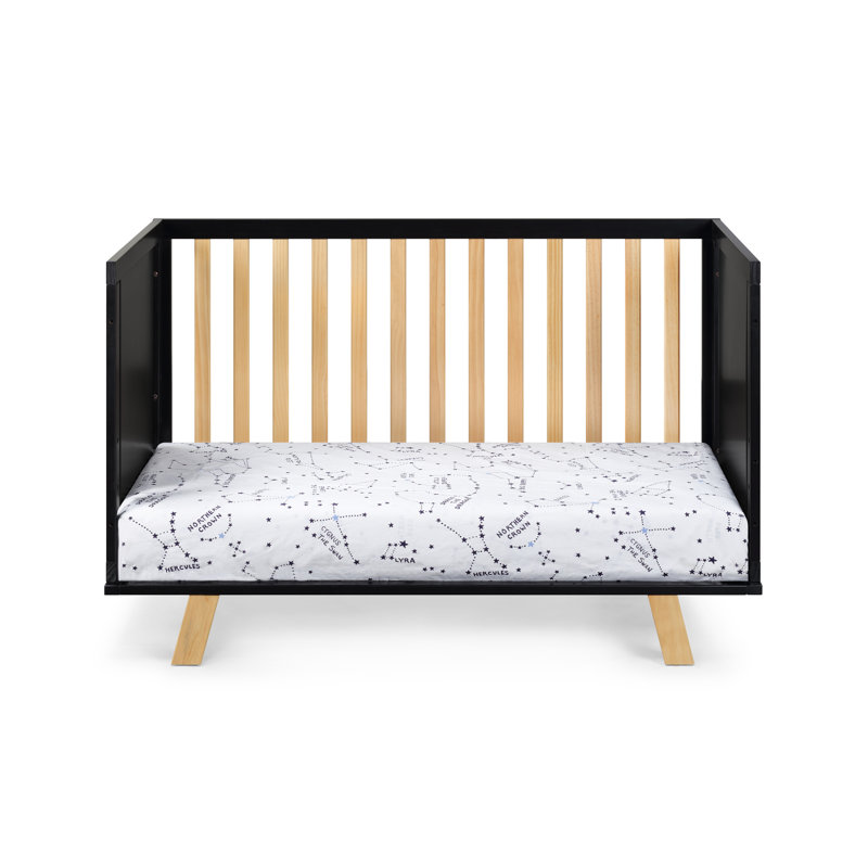 Livia 3-in-1 Convertible Black and Natural Island Crib
