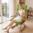 2Ps Waterproof High-Back Chair Cushion With Non-Slip Belt, Broken Foam And Cotton Filling, Suitable For Indoor/Outdoor Garden Furniture.-15660941