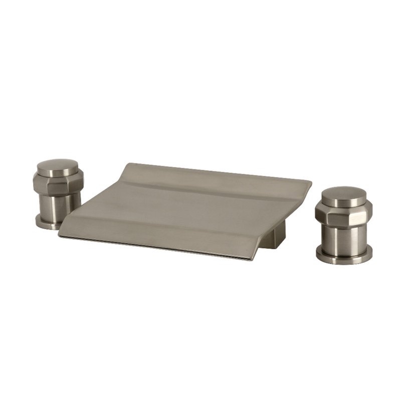 Kingston Brass Milano Waterfall Roman Tub Faucet, Brushed Nickel