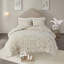 Ensemble d'édredon en chenille de coton taupe Luxury