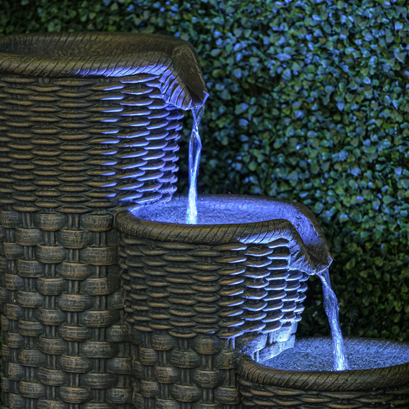 Cresswell Weather Resistant Floor Fountain with Light