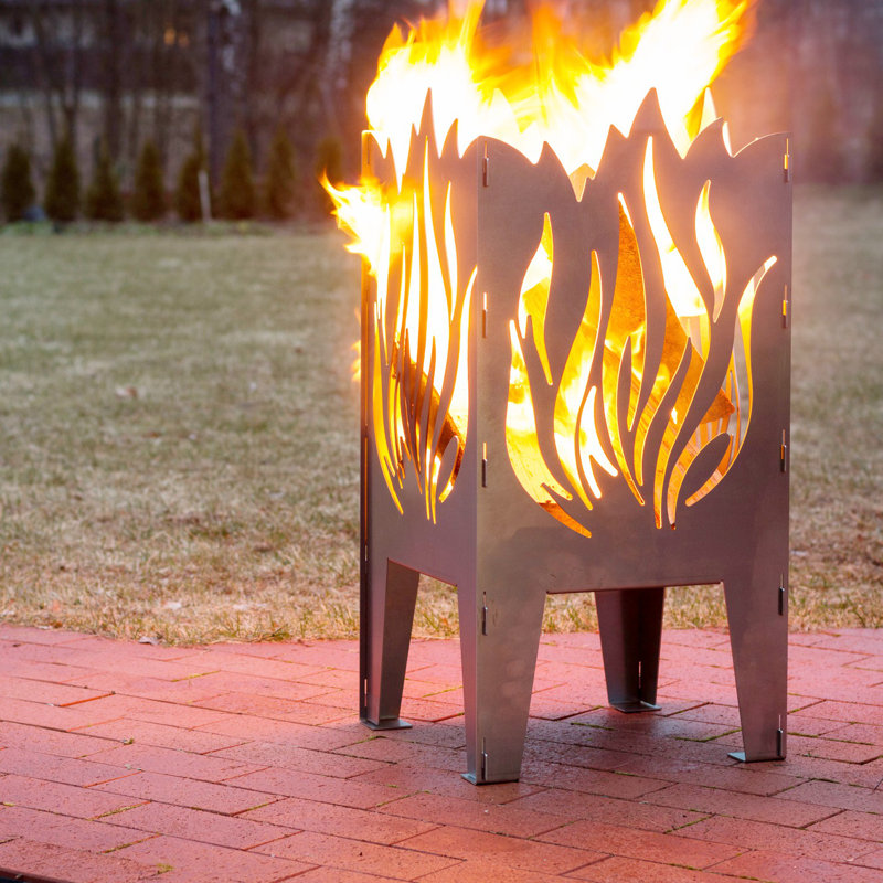 Square Steel Wood Burning Smokeless Fire Pit