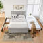 Space Saving Queen Upholstered Bed with Multi-functional Design and Storage-133706214