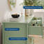 Commode cannelée 54 po à 6 tiroirs - Armoire de rangement moderne en bois-1976804267