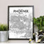 Phoenix City Map - Unframed Graphic Art Print on Paper-610026655-591989381