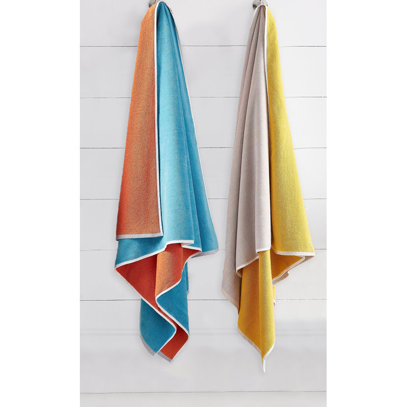 Midweight Beach Towel, Orange/Blue