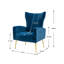 Fauteuil d'appoint rembourré en velours-84553041