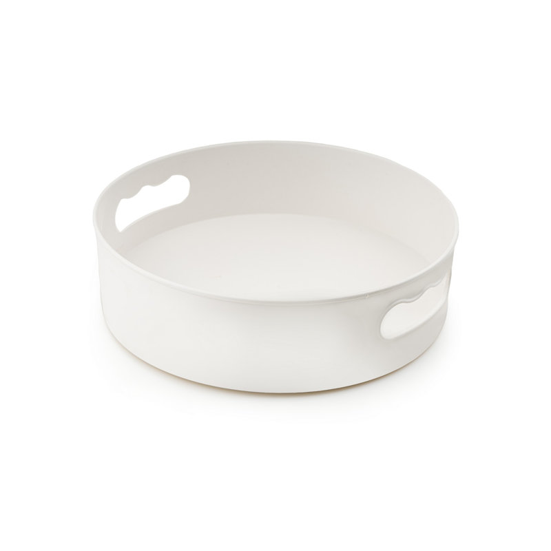 360° Rotating Tray, Pink, 8.7 x 2.8 inches | 100% BPA Free Plastic | Lightweight and Versatile for Serving Snacks, Drinks & More | Perfect for Parties, Picnics & Everyday Use, Easy to Clean