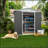 Outdoor Storage Sheds 6Ftx4ft Apex Roof Grey-119458104-119458099