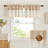  Thick Linen Valances for Kithcen/Living Room, Farmhouse Style Kitchen Window Tiers Shades Linen Textured Rod Pocket Curtains Topper, 2 Panels-1832997152-1832997163