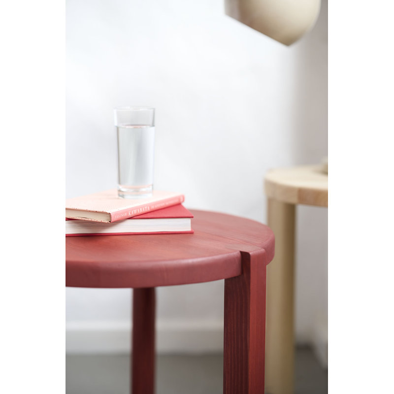 Ragnesminde Solid Wood Coffee Table, Carmine Red