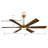 6 Blade Solid Wood Ceiling Fan with Gold Finish, Smart App Control, DC Reversible Motor, 3 Color LED Light & 6 Speed Quiet Operation (6”/12”/24” Downrods)-842059520