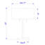 Lampe de table métallique 23,5 po Morganti-100566041-100566040