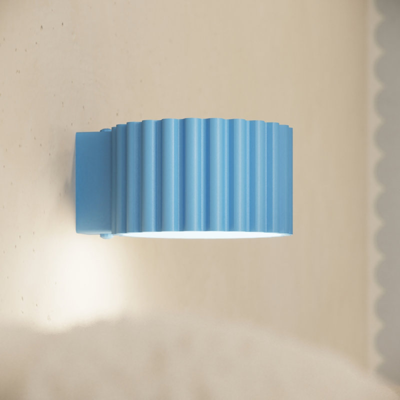 Aura Aluminium Flush Mount, Light Blue, 32,5x10x8 cm, 3 Lights