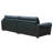 Coelho 112" Top Grain Italian Leather Tufted Sofa, 3 Seater Tufted Leather Sofa
