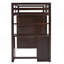 Lit mezzanine simple avec bureau et garde-robe