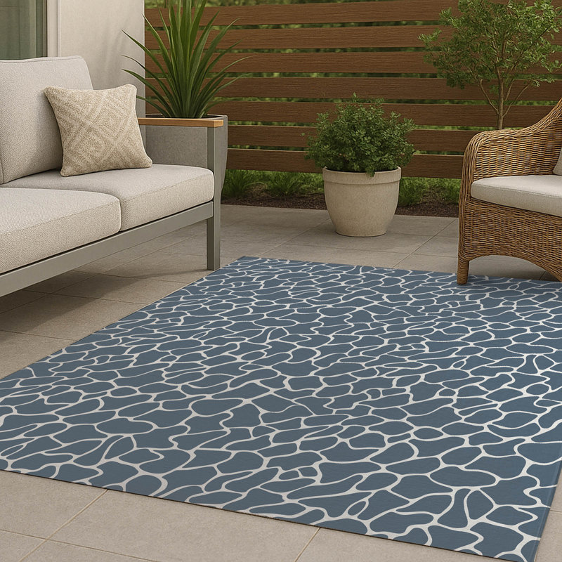 Patch Play Non-Slip Outdoor Rug, Rectangle 8' x 10'