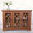 3-Door Oak Glass Display Sideboard-1582107852